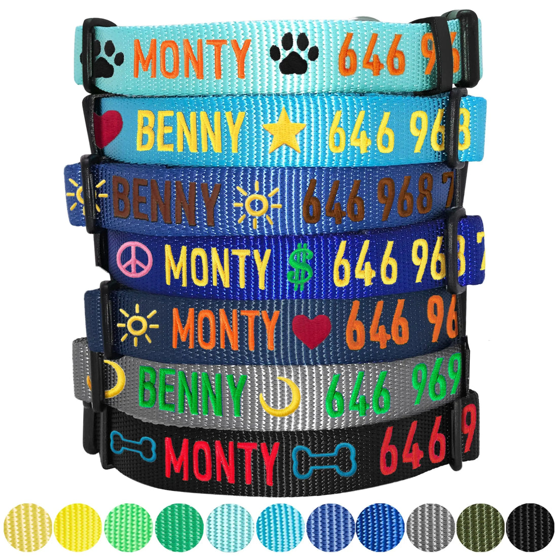 Blueberry Pet Essentials Personalized Dog Collars Large Dogs Blueberry Pet