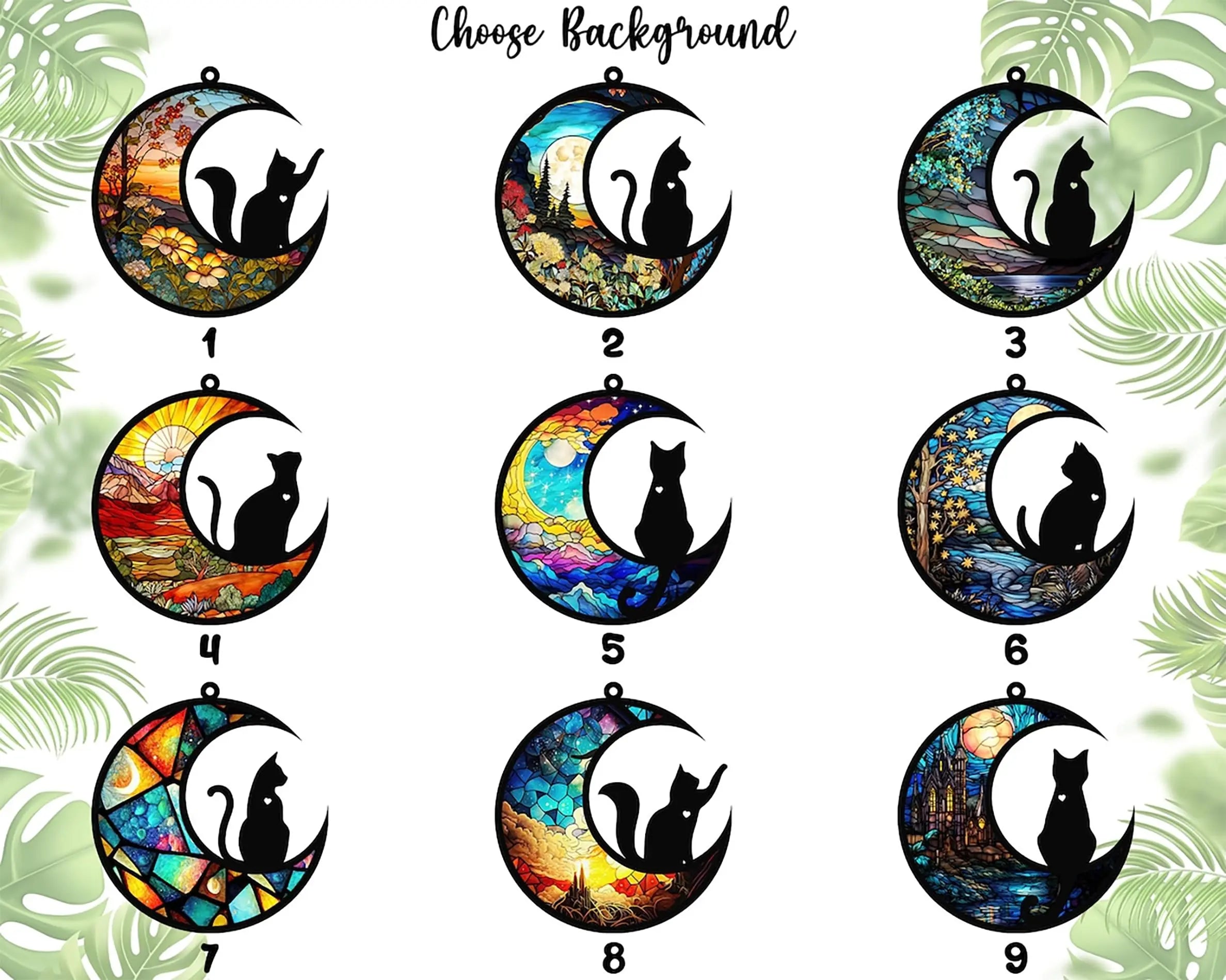 Cat Memorial Suncatcher, Personalized with Name Date Cat Breeds Suncatcher, Pet Loss Suncatcher, Stained Glass Light Catcher, Gifts for Cat Lovers, Christmas Cat Ornament Window Hangings LOVELYPOD