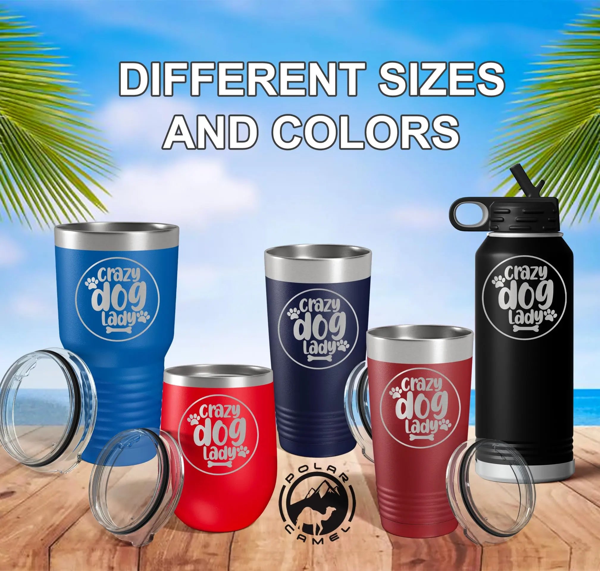 Crazy Dog Lady Insulated Engraved Tumbler for Dog Moms IKAY Design