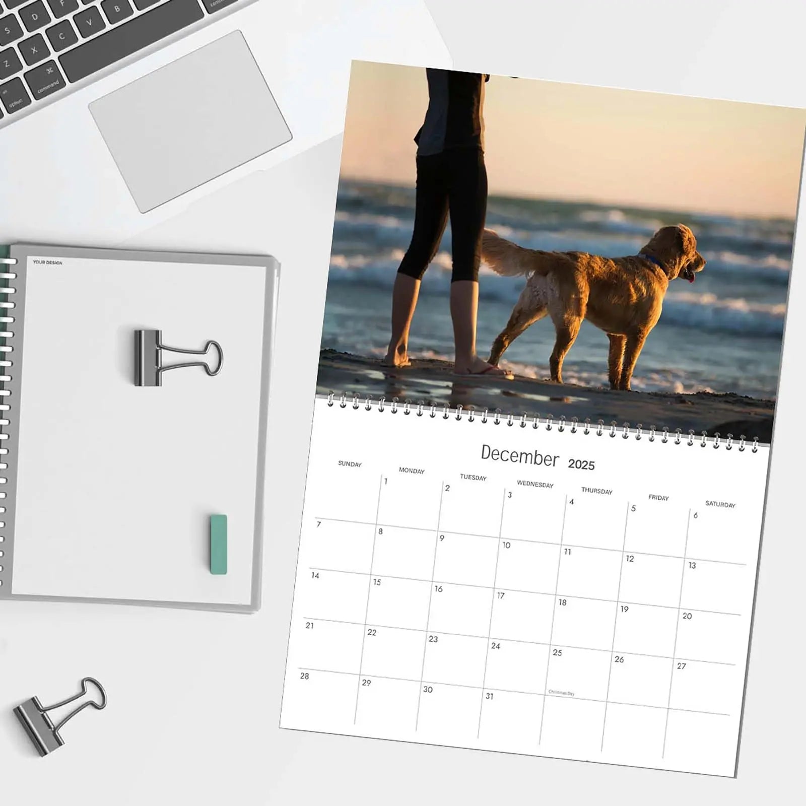 Custom Photo Wall Calendar 2025 for Home & Office - Print Your 13 Memories Dog Calendar,Make Your Own Personalized Pet Calendar 2025 - Customized Christmas Gift 8.5" x 11" KENJIEY