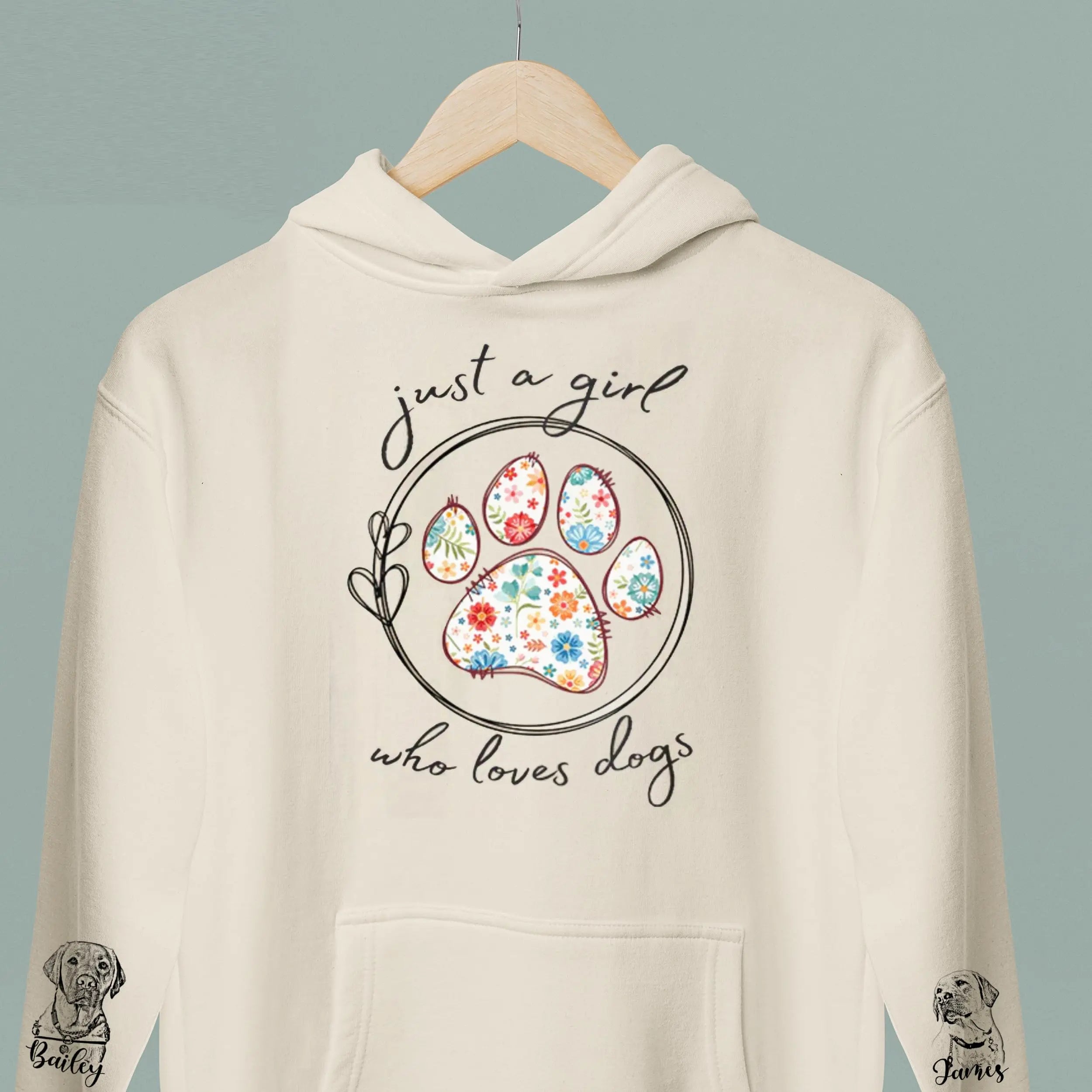 DILYPOD Just A Girl Who Loves Dogs Sweatshirt, Dog Sweatshirt For Women, Dog Mama Sweatshirt, Dog Mom Sweatshirt Women, Dog Mom Shirt, Dog Mom Sweatshirt, Dog Lover Gifts, Custom Dog Sweatshirt DILYPOD