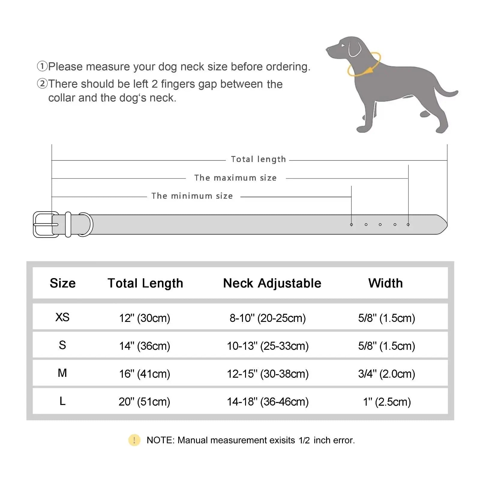 Didog Smooth PU Leather Custom Dog Collars Blue XS for Small Dogs Didog