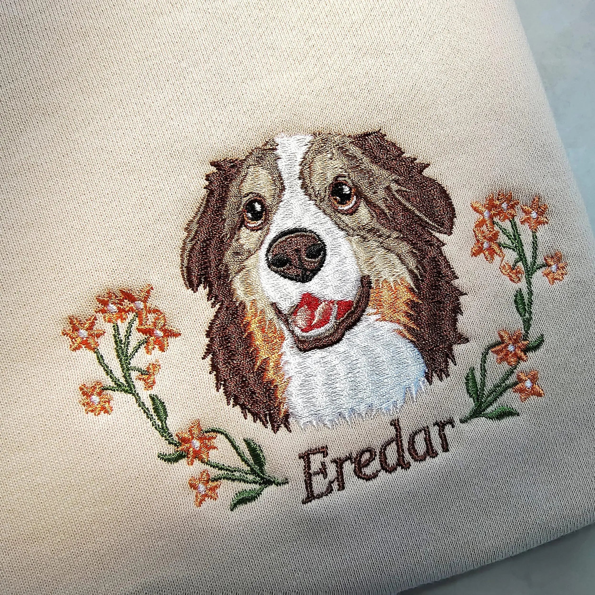 Embroidered Dog Mom Sweatshirt Personalized Dog Mom Gifts DILYPOD