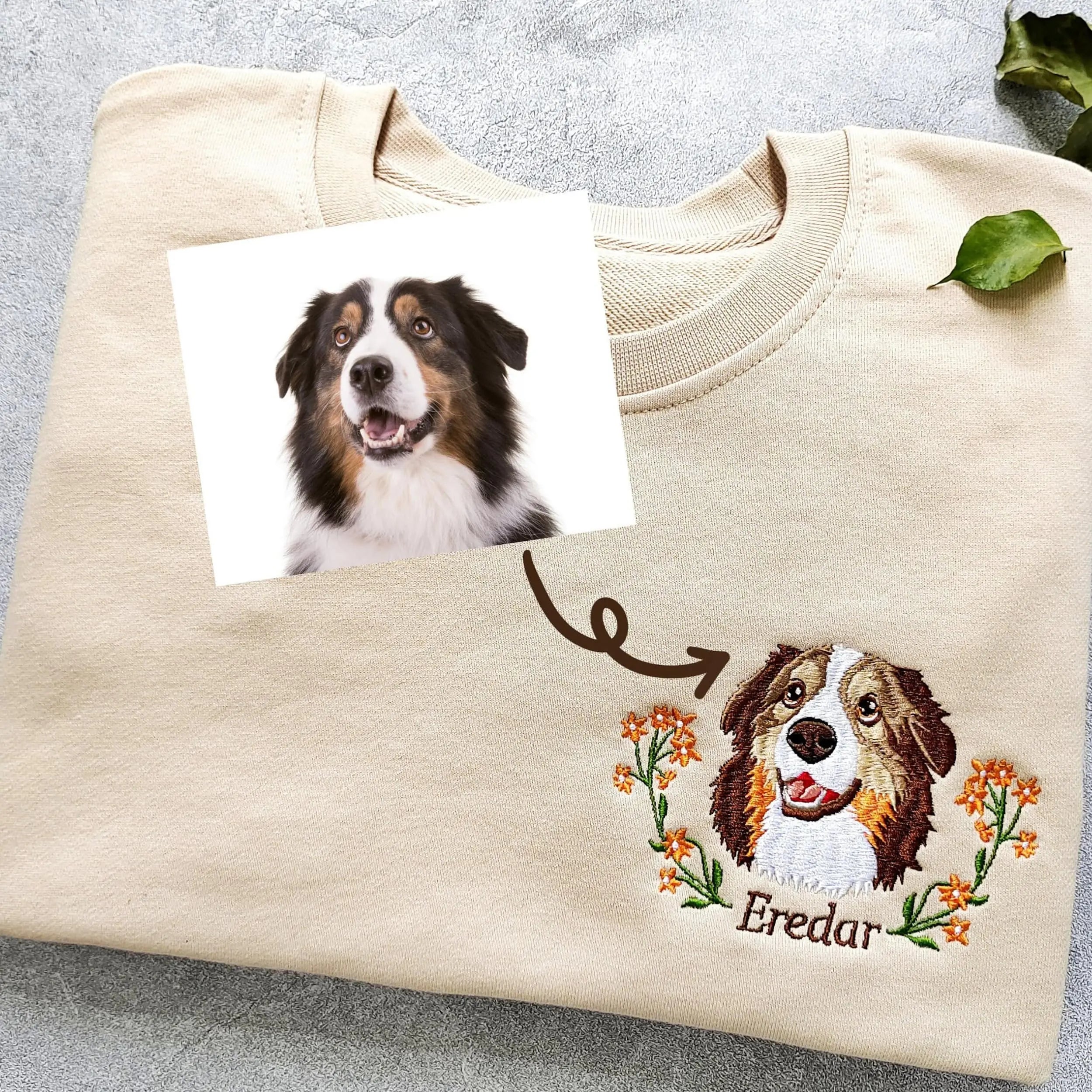 Embroidered Dog Mom Sweatshirt Personalized Dog Mom Gifts DILYPOD