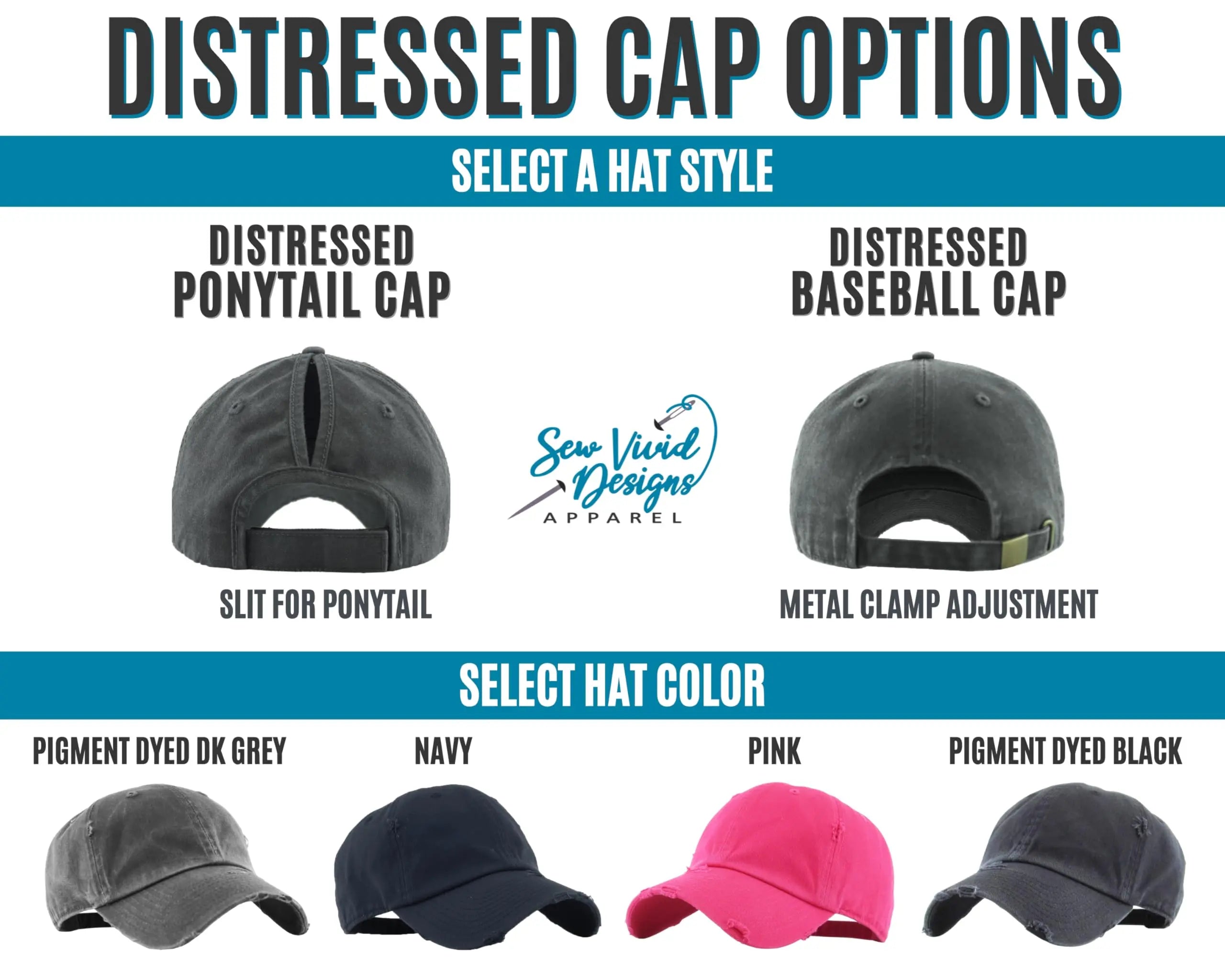 Paw Print Hat with Heart | Distressed Baseball Cap or Ponytail Hat | Dog Mom Gift | Animal Lover Sew Vivid Designs