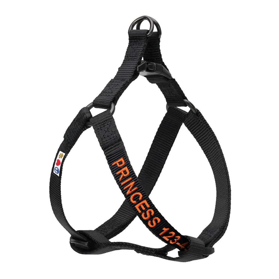 Pawtitas Personalized Dog Harness with Embroider Name Phone Number Adjustable Puppy Harness Customized Dog Harness for Extra Small Dogs Extra Small XS Breeds and Puppy Black Dog Harness Pawtitas