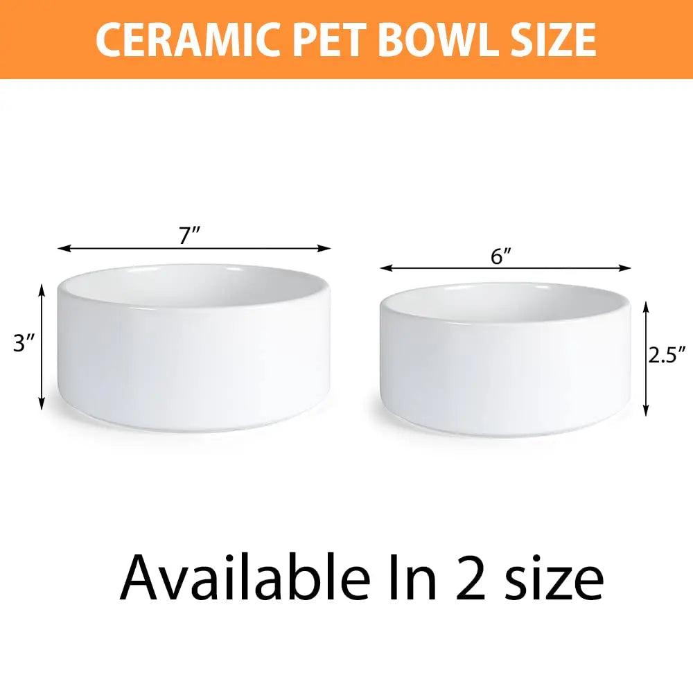 Personalized Ceramic Pet Bowls - Custom Name Dog, Cat & Rabbit Bowls w/Super Cute Icon, Customized Pet Dish for Water, Dry & Wet Food, Pet Owner, Available in Small & Large Sizes AlpadilAndCo
