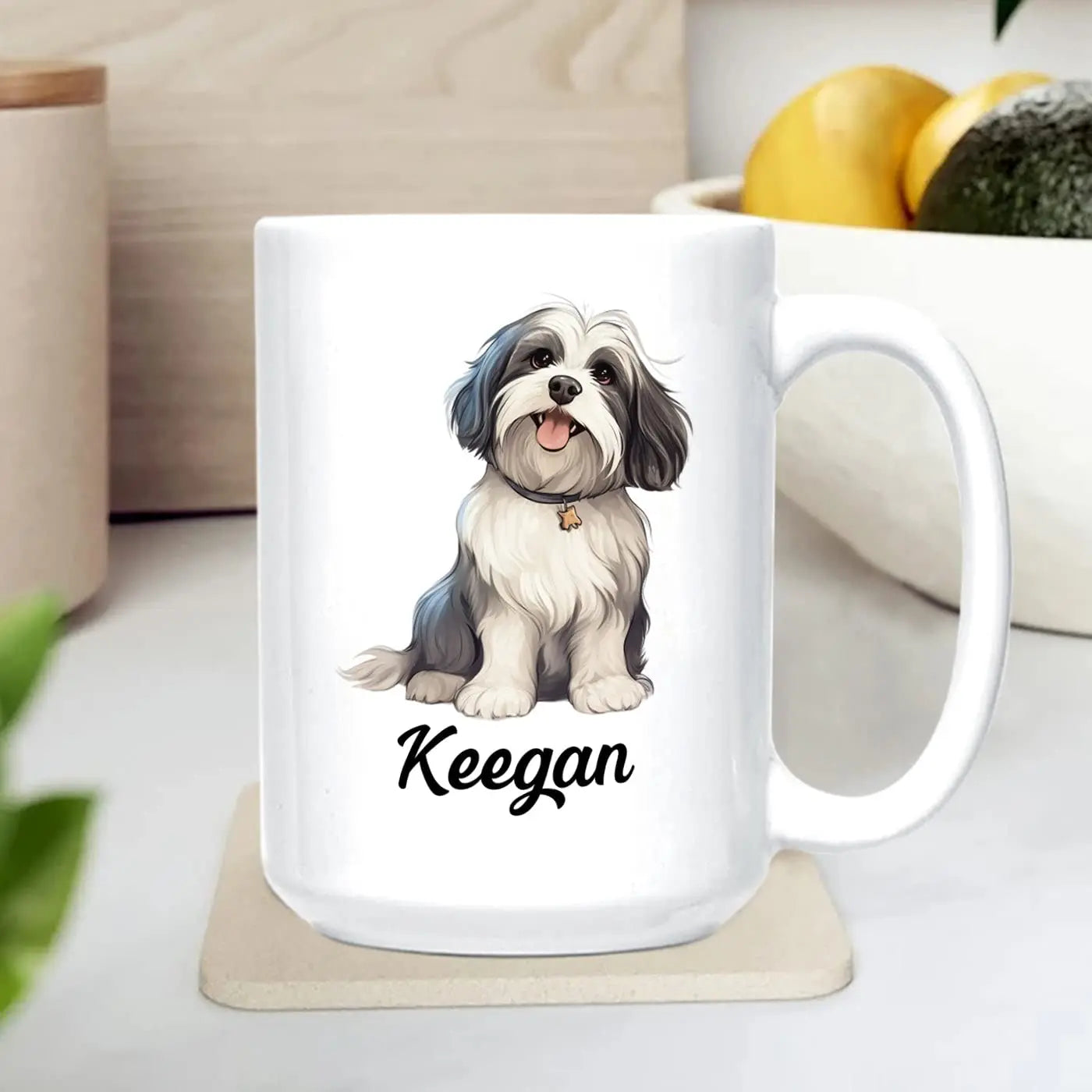 Personalized Choose Name Havanese White Coffee Mug Cup Gift For Havanese Dog Dad Dog Mom, Customized Havanese Dog Lover Ceramic Tea Cup 11 Oz 15 Oz, Novelty Havanese Travel Coffee Cup, Havanese Mug Elido Store
