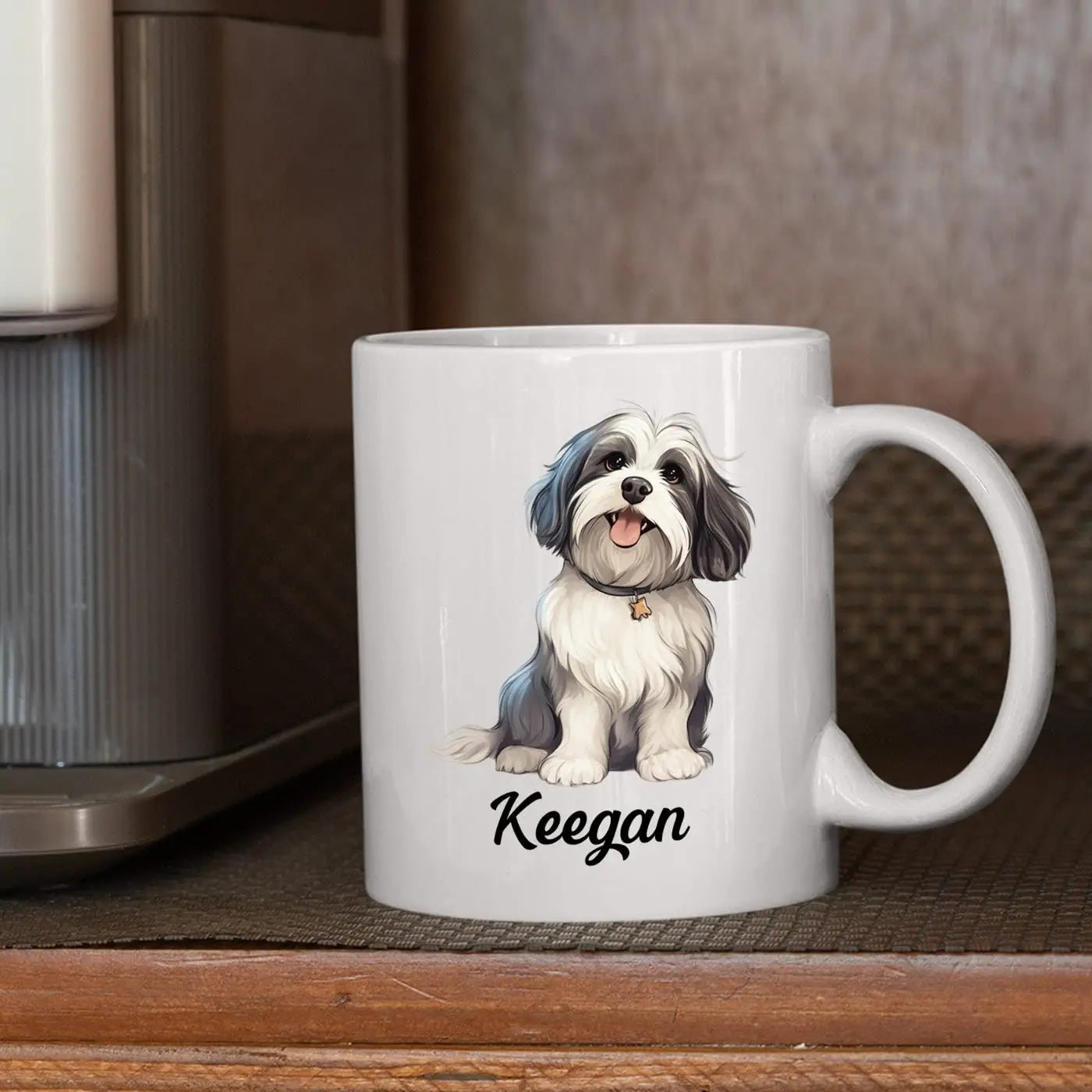 Personalized Choose Name Havanese White Coffee Mug Cup Gift For Havanese Dog Dad Dog Mom, Customized Havanese Dog Lover Ceramic Tea Cup 11 Oz 15 Oz, Novelty Havanese Travel Coffee Cup, Havanese Mug Elido Store