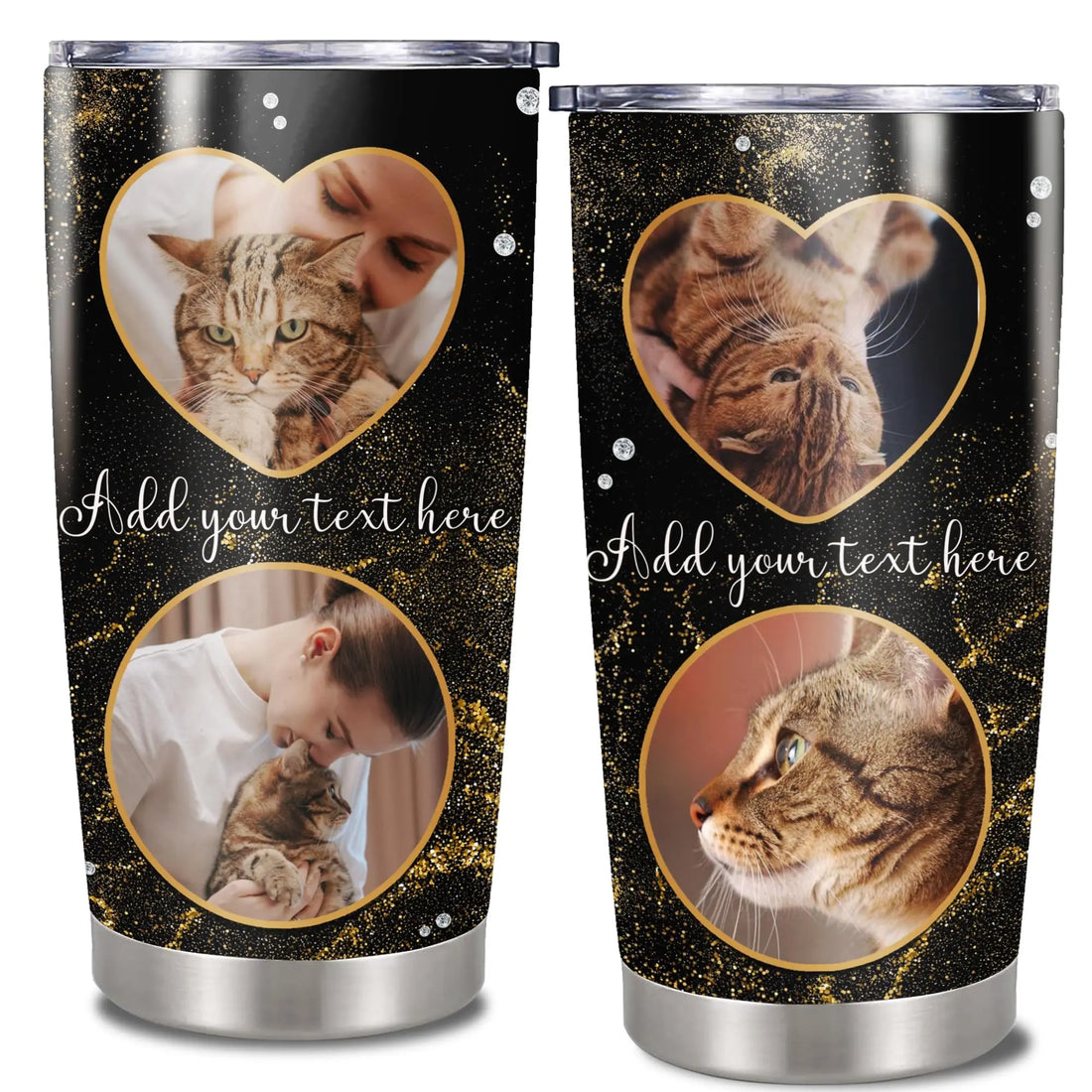 Personalized Dog Dad Tumbler Custom Photo Travel Coffee Mug Insulated Cup with Lids Stainless Steel 20 30 Oz Gifts for Men Dads from Best Pet Lovers Fathers Day Dorris