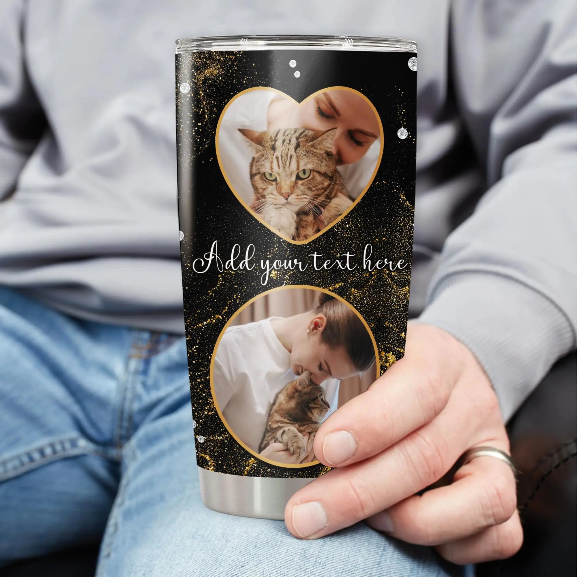 Personalized Dog Dad Tumbler Custom Photo Travel Coffee Mug Insulated Cup with Lids Stainless Steel 20 30 Oz Gifts for Men Dads from Best Pet Lovers Fathers Day Dorris