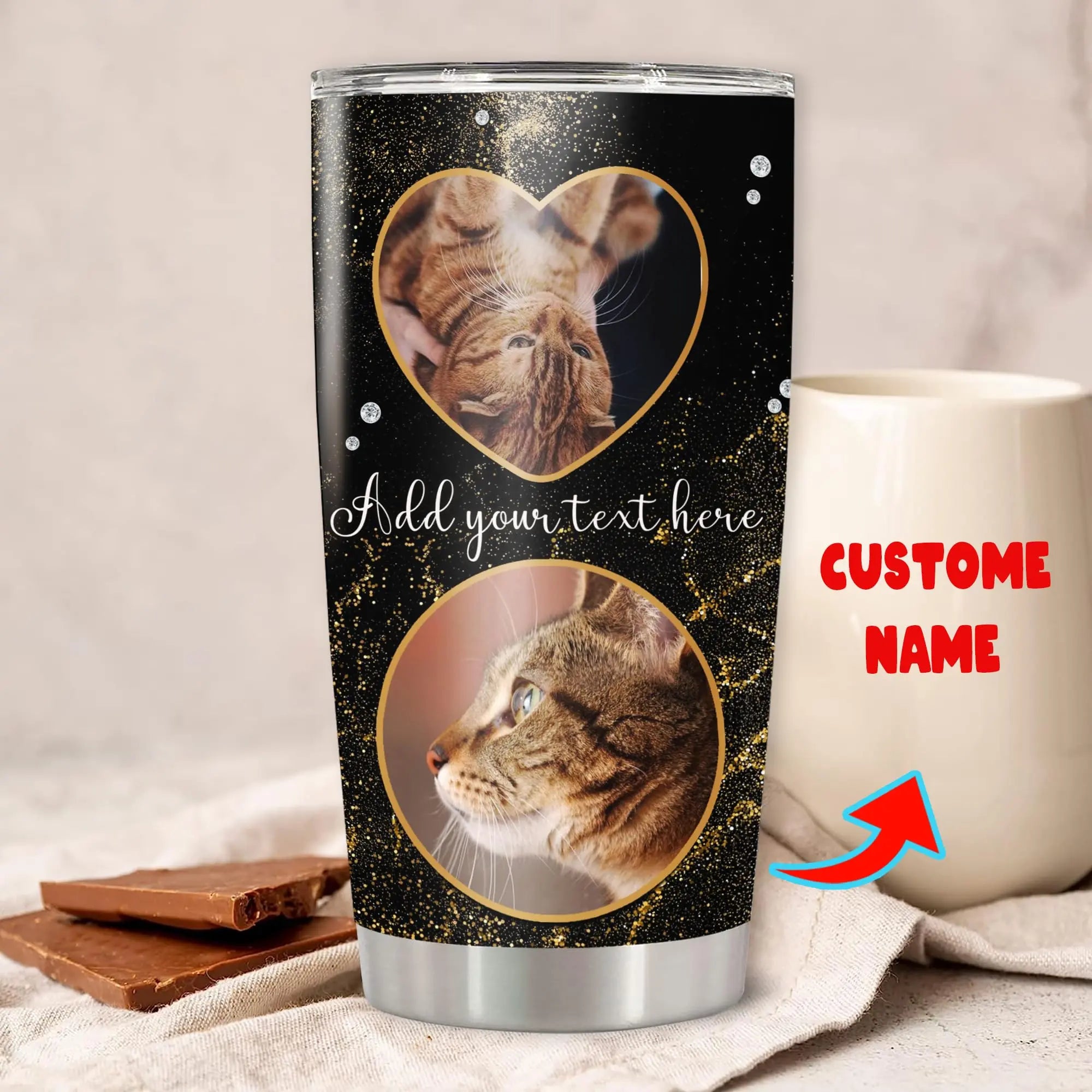 Personalized Dog Dad Tumbler Custom Photo Travel Coffee Mug Insulated Cup with Lids Stainless Steel 20 30 Oz Gifts for Men Dads from Best Pet Lovers Fathers Day Dorris
