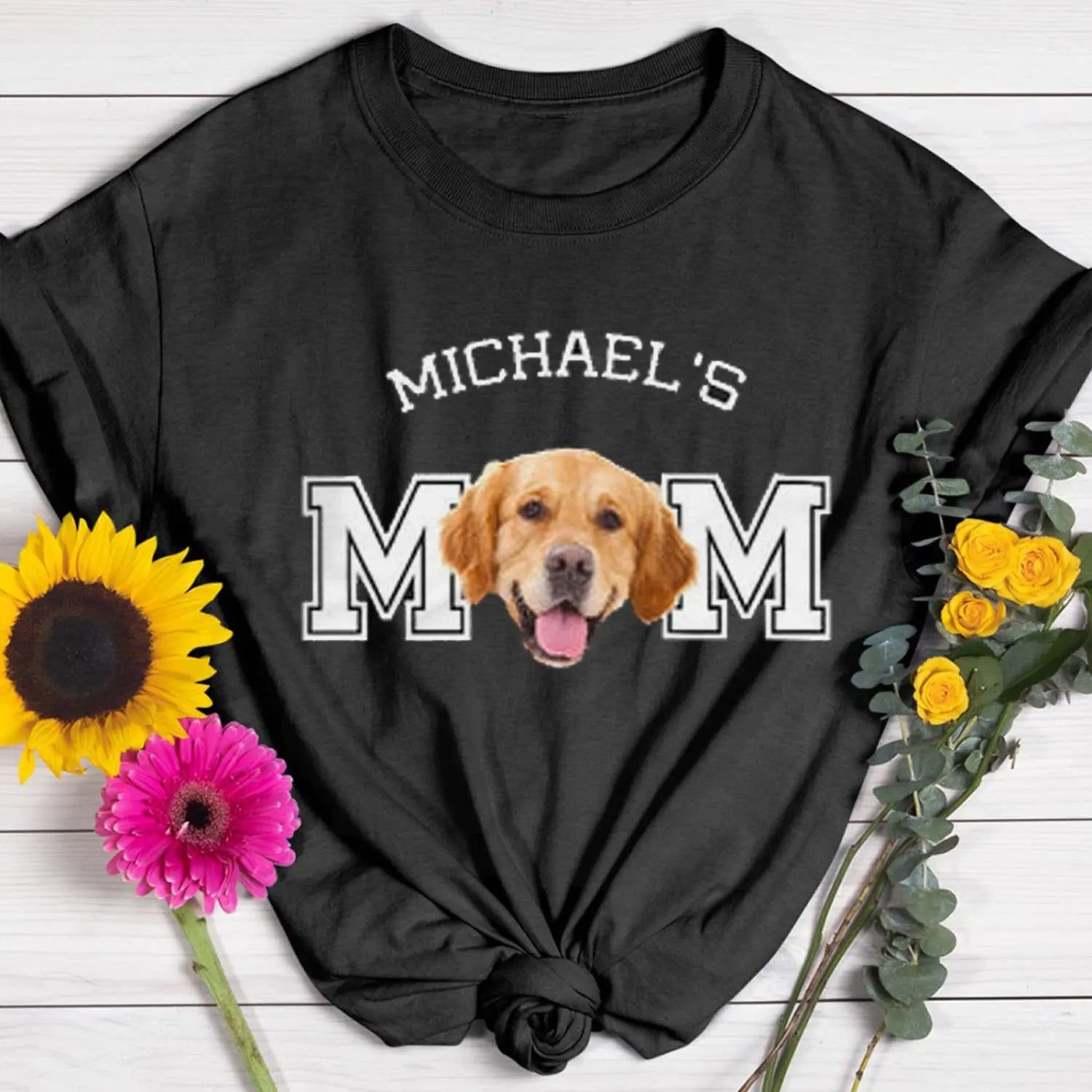 Personalized Dog Mom Shirt Sweatshirt Hoodie With Photo Names Inten Direction
