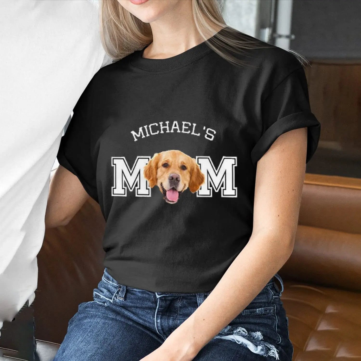 Personalized Dog Mom Shirt Sweatshirt Hoodie With Photo Names Inten Direction
