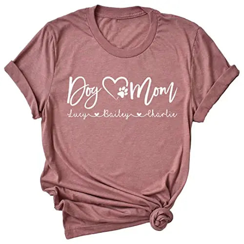Personalized Dog Mom Shirt with Names for Dog Lovers LEVY PAW