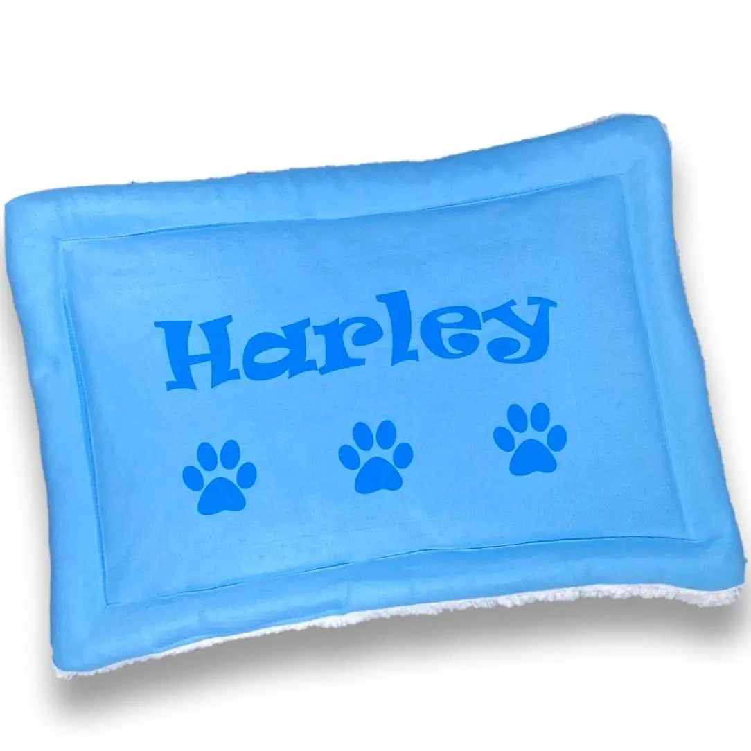 Personalized Pet Comfort Mat - Customizable Dog Bed Cushion for Crates, Carriers, and Kennels - Small Size - Available in Multiple Colors Custom Catch