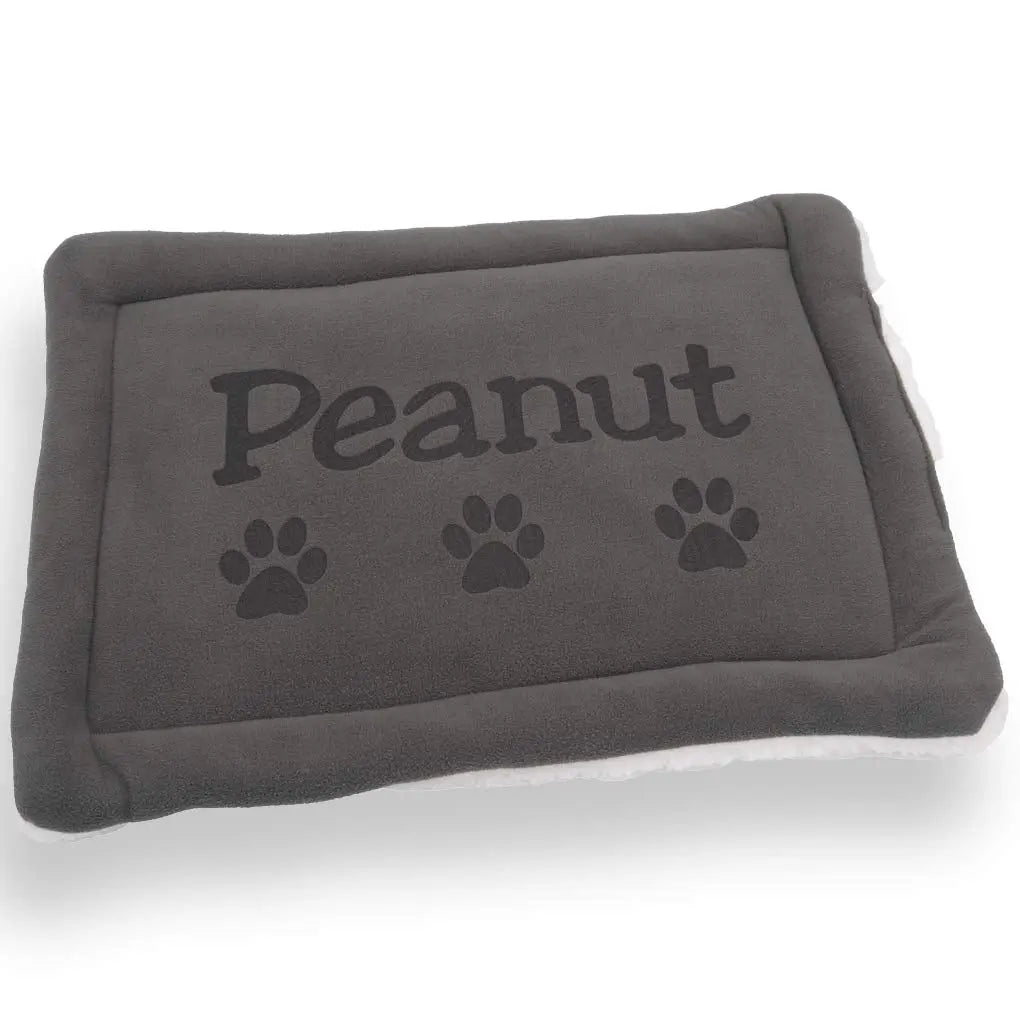 Personalized Pet Comfort Mat - Customizable Dog Bed Cushion for Crates, Carriers, and Kennels - Small Size - Available in Multiple Colors Custom Catch