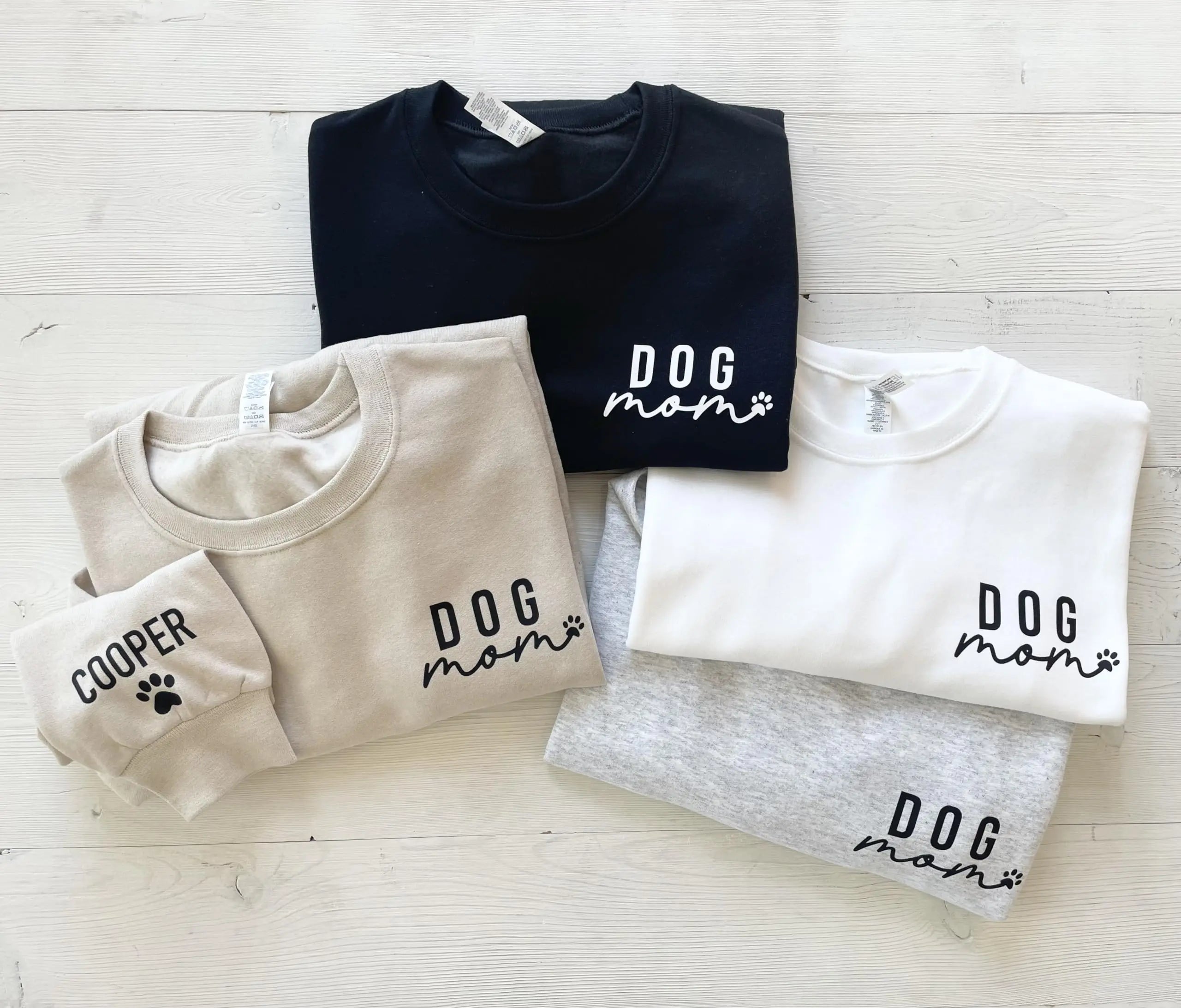 Up2ournecksinfabric Custom Dog Mom Sweatshirt - Women&
