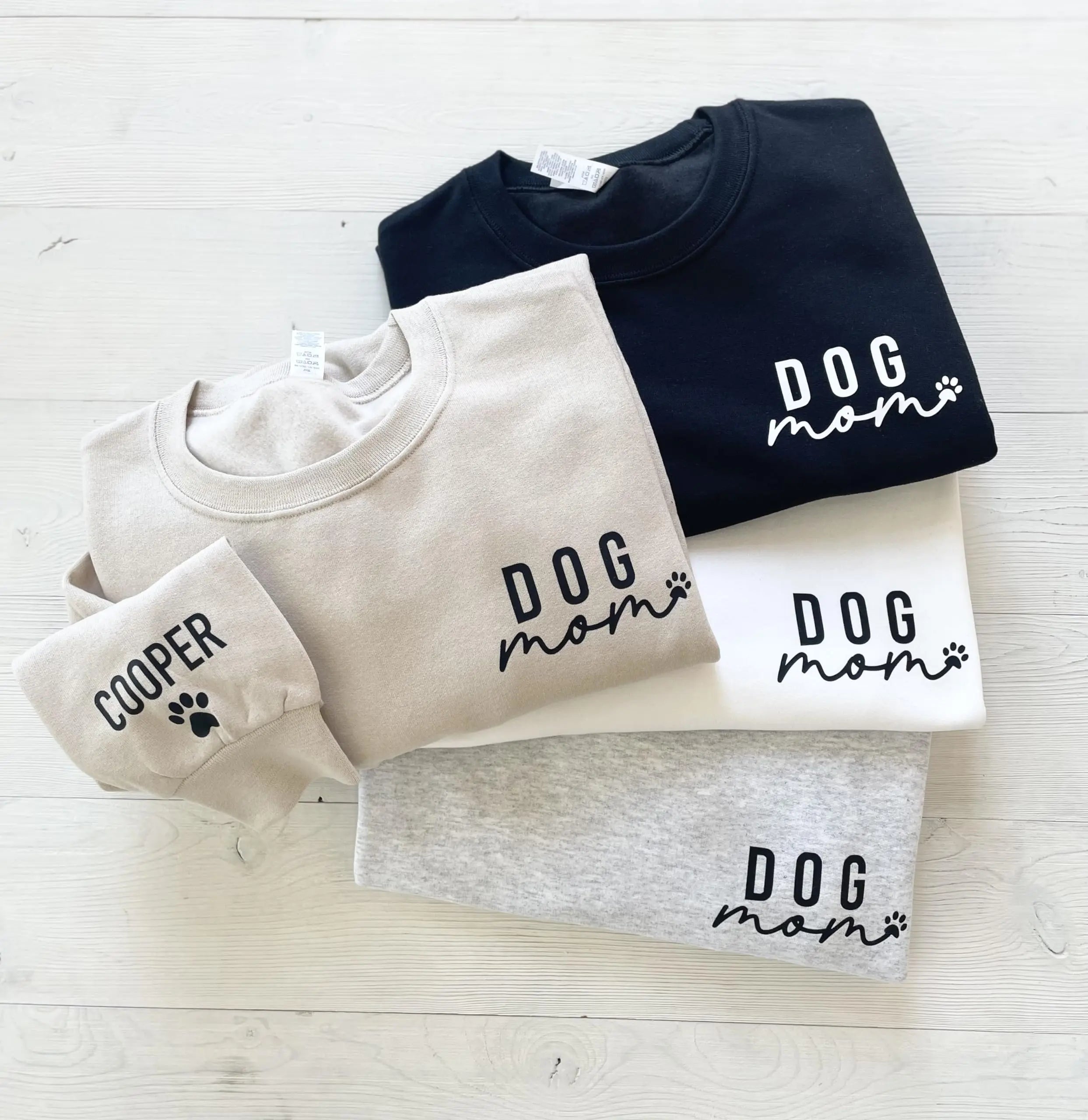 Up2ournecksinfabric Custom Dog Mom Sweatshirt - Women&