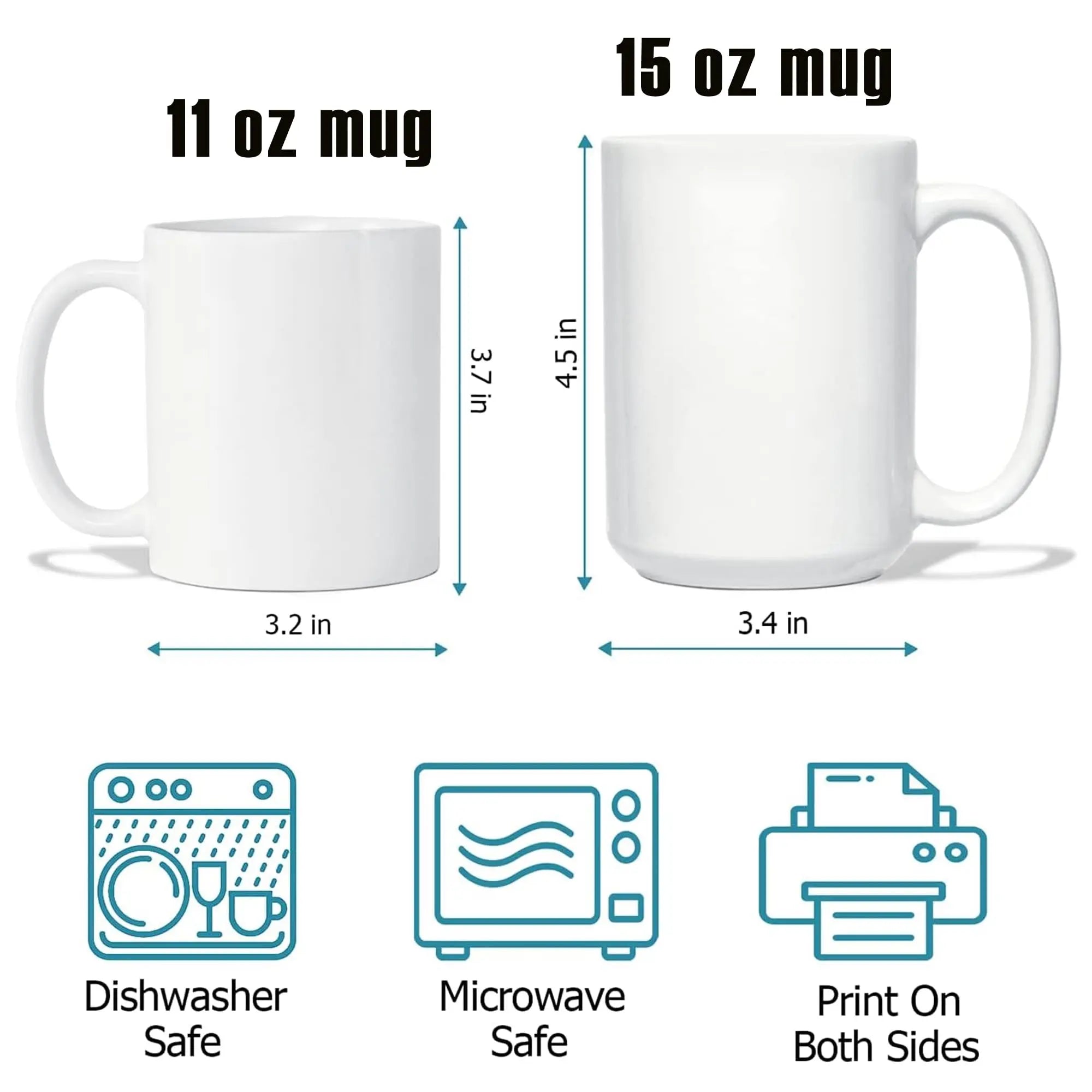 pundo authentic Custom Dog Dad Mug with Dogs Names Photo 3D Inflated Effect Printed Coffee Cup with Pictures White Ceramic 11 15 Oz Personalized Gifts for Men Daddy Pet Lovers Fathers day pundo authentic