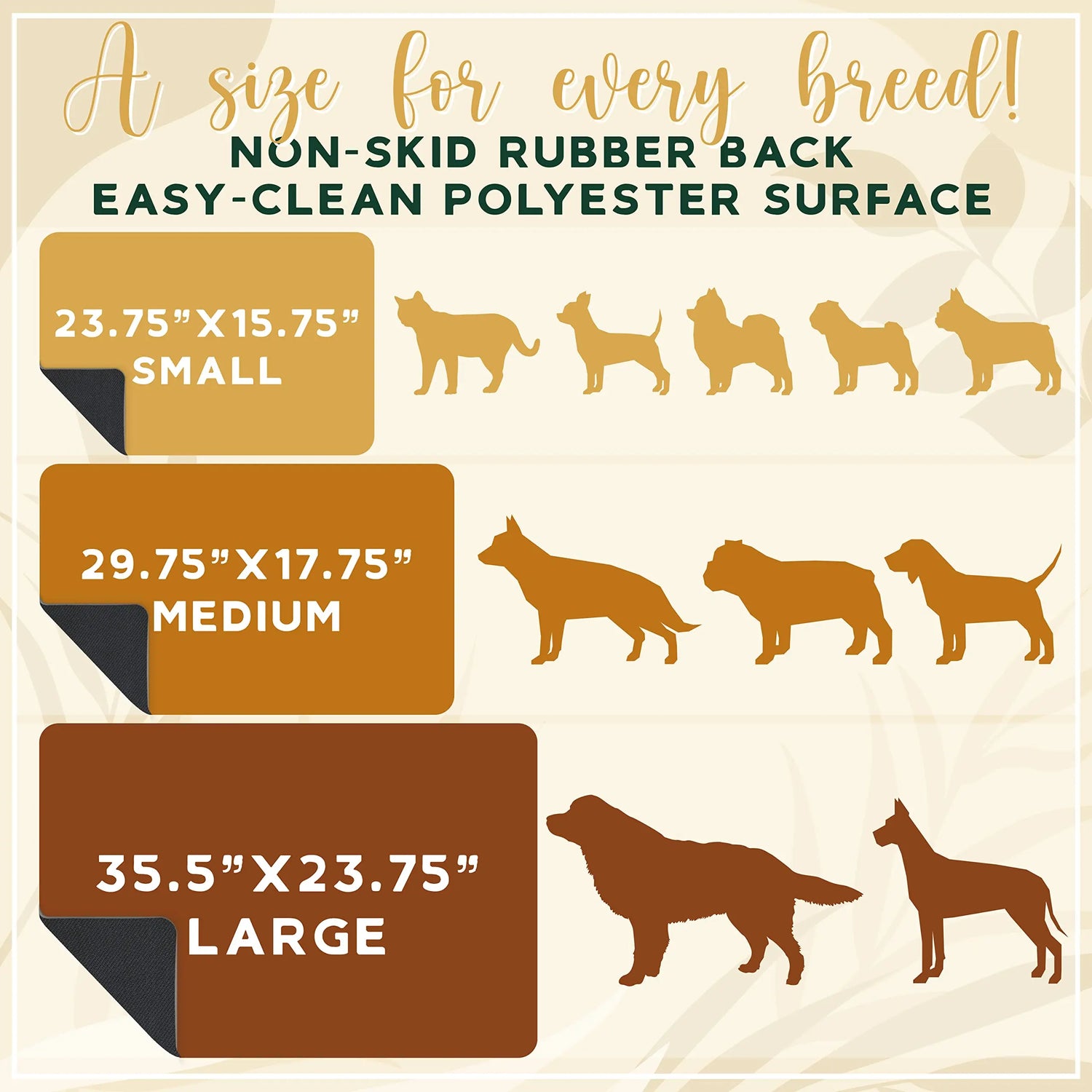 Brd Gifts Personalized Dog Food Mat, 30 Designs &amp; 3 Size Options, 15 Fonts - Custom Pet Mat for Food and Water, Absorbent &amp; Waterproof Brd Gifts