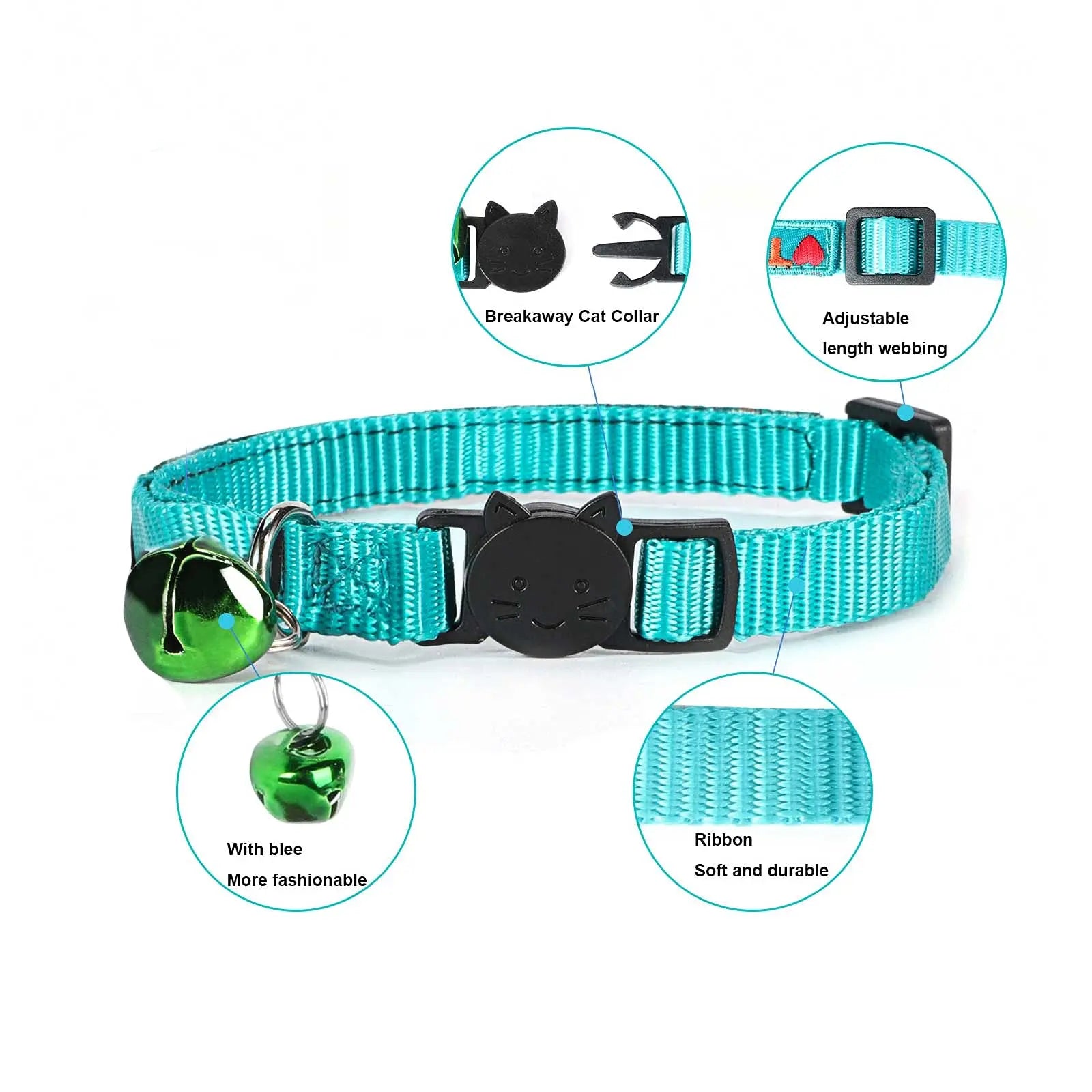 Custom Breakaway Cat Collar Personalized CatID Collar Graceful life