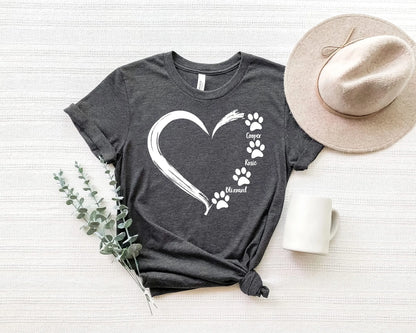 Custom Dog Mom Shirt With Names Gift For Dog Lover Alphacolorstore
