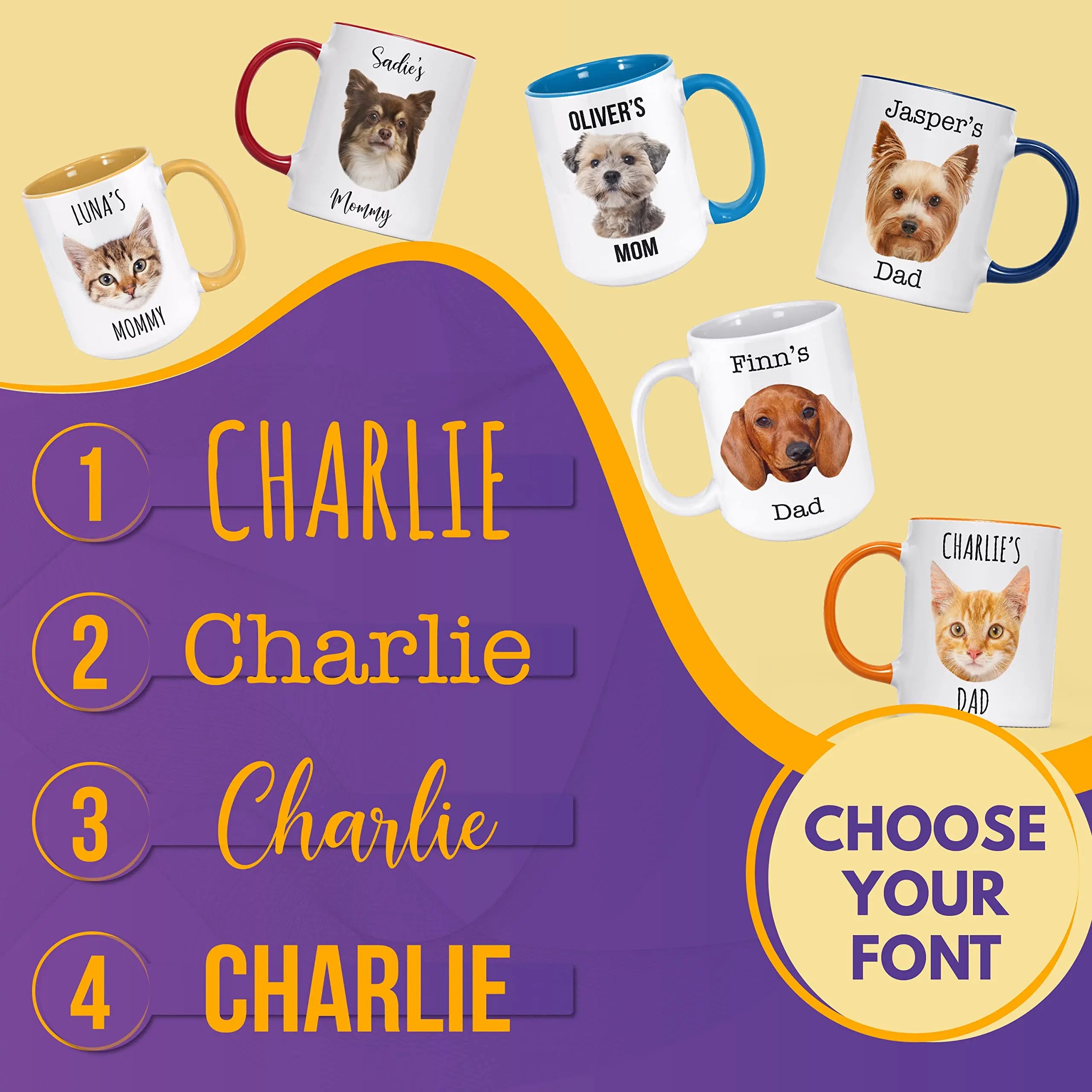 Custom Mug With Your Pets Face Personalized Dog Mom Mug USA Custom Gifts