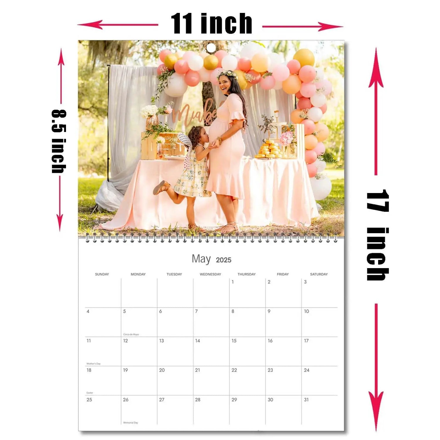 Custom Photo Wall Calendar 2025 for Home &amp; Office - Print Your 13 Memories Dog Calendar,Make Your Own Personalized Pet Calendar 2025 - Customized Christmas Gift 8.5&quot; x 11&quot; KENJIEY
