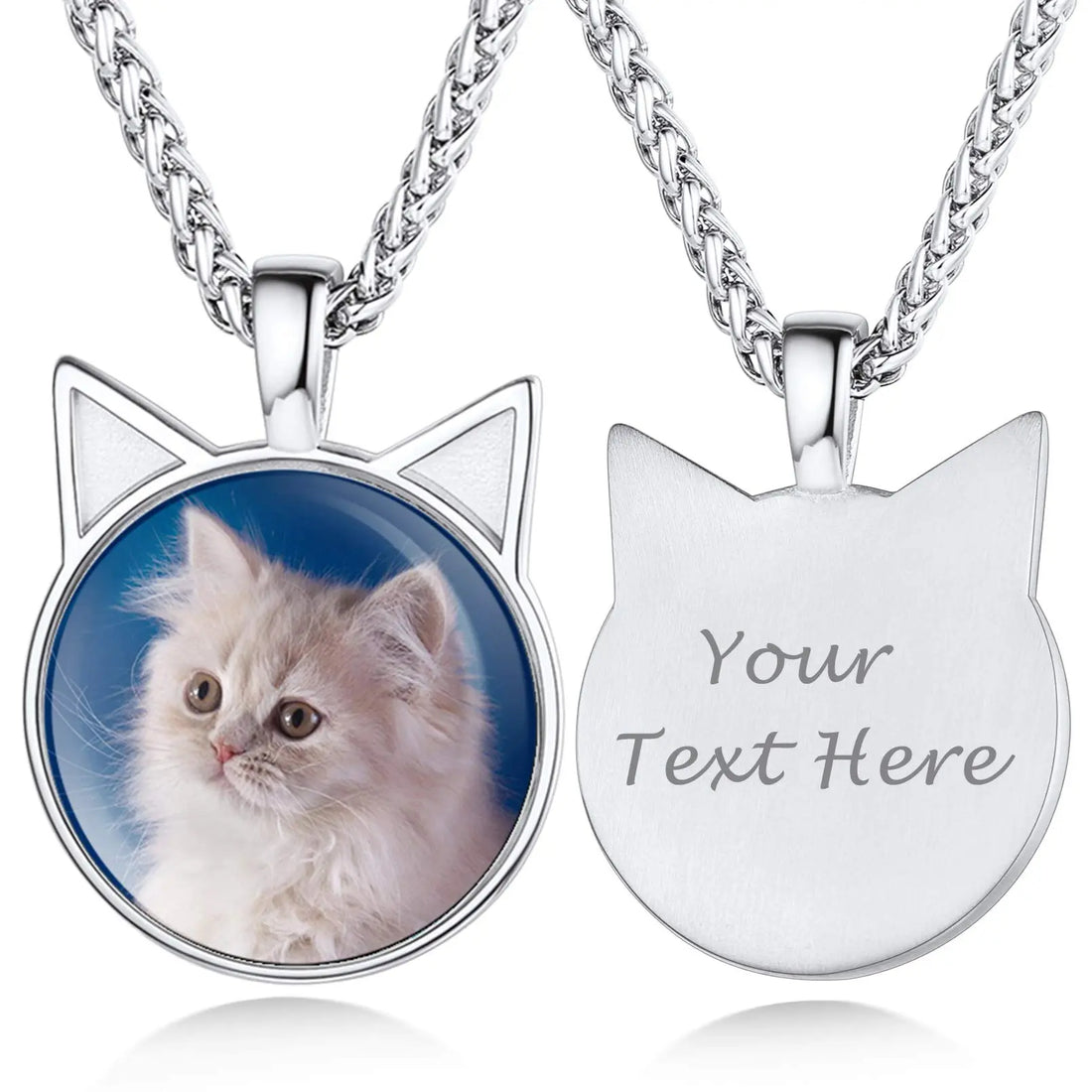 Custom4U Personalized Photo Necklace  Custom HeartOvalRound Charm Necklaces with Picture  Chain Adjustable  Stainless SteelAcrylic Pendant Memorial Jewelry Christmas Gifts for Women Custom4U