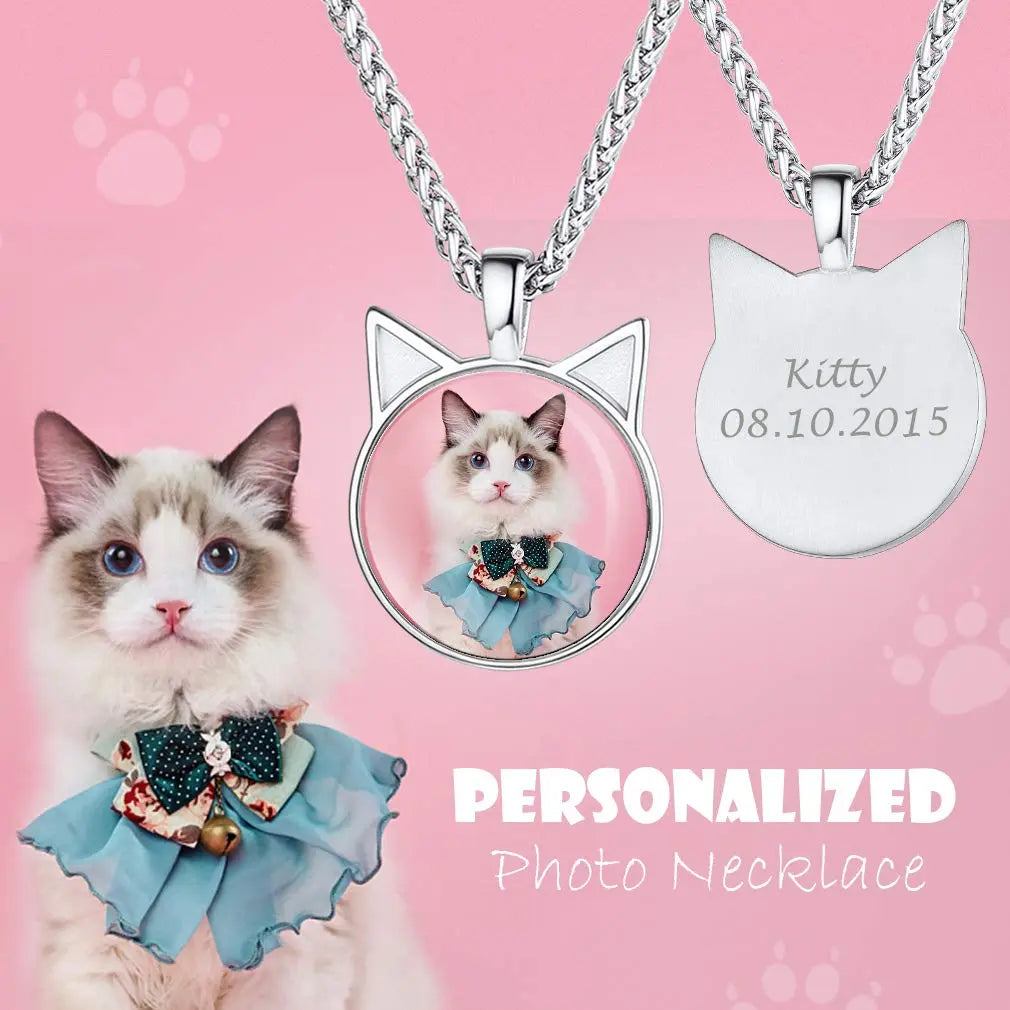 Custom4U Personalized Photo Necklace  Custom HeartOvalRound Charm Necklaces with Picture  Chain Adjustable  Stainless SteelAcrylic Pendant Memorial Jewelry Christmas Gifts for Women Custom4U