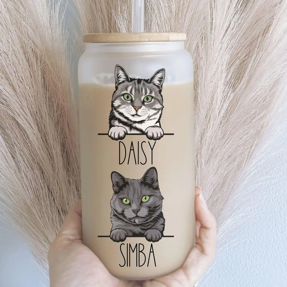 Customizable Cat Mom Tumbler - Unique 16 oz Gift Cup Olive Tree Gifts