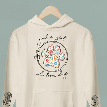 DILYPOD Just A Girl Who Loves Dogs Sweatshirt, Dog Sweatshirt For Women, Dog Mama Sweatshirt, Dog Mom Sweatshirt Women, Dog Mom Shirt, Dog Mom Sweatshirt, Dog Lover Gifts, Custom Dog Sweatshirt DILYPOD
