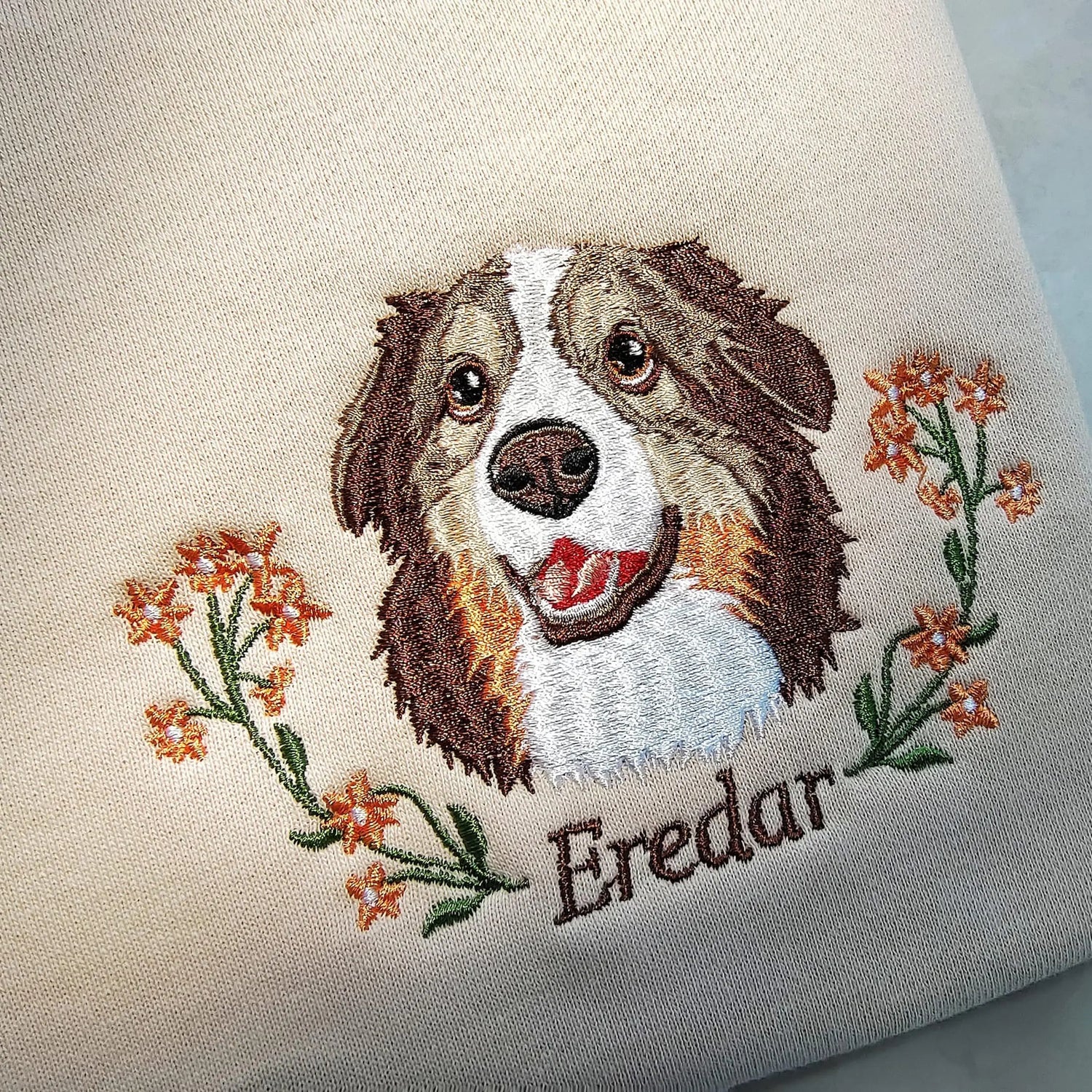 Embroidered Dog Mom Sweatshirt Personalized Dog Mom Gifts DILYPOD