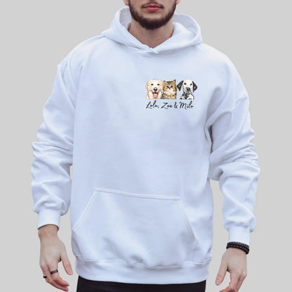 LASFOUR Custom Dog Shirt for Men, Dog Mom Shirts for Women, Personalized Dog Dad Shirts for Men, Custom Pet Shirt with Dog Faces, Dog Mom Dog Dad Sweatshirt (Style5) LASFOUR