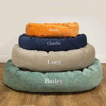 Majestic Pet Personalized Bagel Dog Bed Small Blue Green Majestic Pet