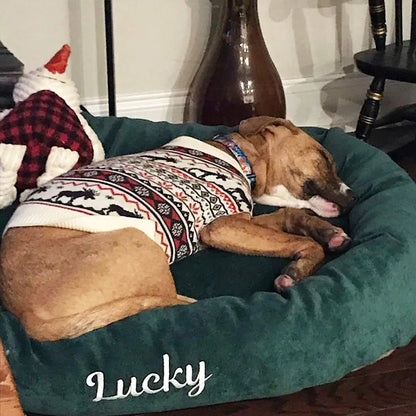 Majestic Pet Personalized Bagel Dog Bed Small Blue Green Majestic Pet