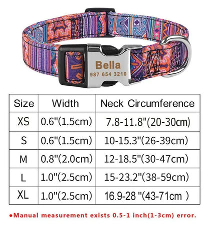 Moonpet Personalized Custom Customized Dog Collar with Engraved ID Tag Name Plate and Phone Number/Heavy Duty Adjustable Dog Collars for Puppy X-Small Small Medium Large X-Large Boy Girl Dogs MOONPET