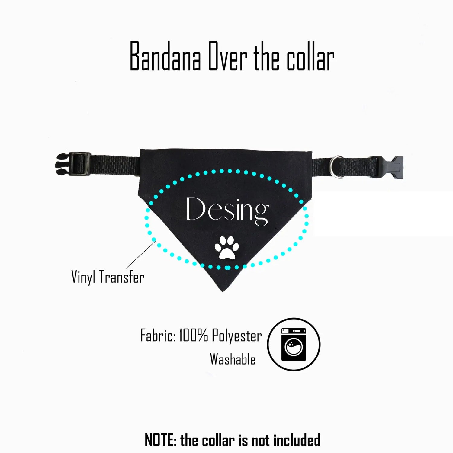 Personalized Cat Bandana Over The Collar Clothes For Cats ANITA&