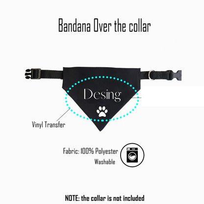 Personalized Cat Bandana Over The Collar Clothes For Cats ANITA&
