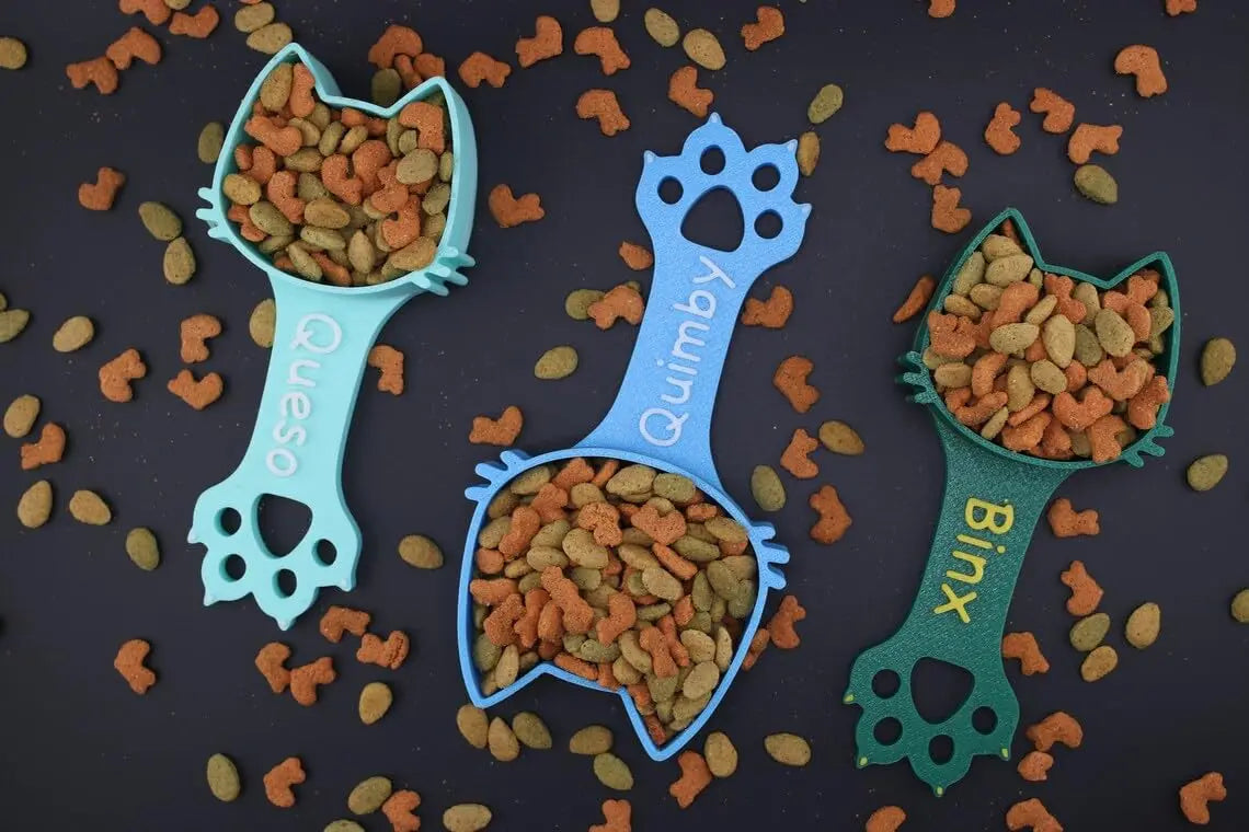 Personalized Cat Food kibble Scoop Custom Cat Scoop Pet Kibble Scoop Pet Food dispenser Cat Measuring Scoop New Cat Gift Idea Cat Lover Gift (2oz - 1/4 Cup) Kibblescoop