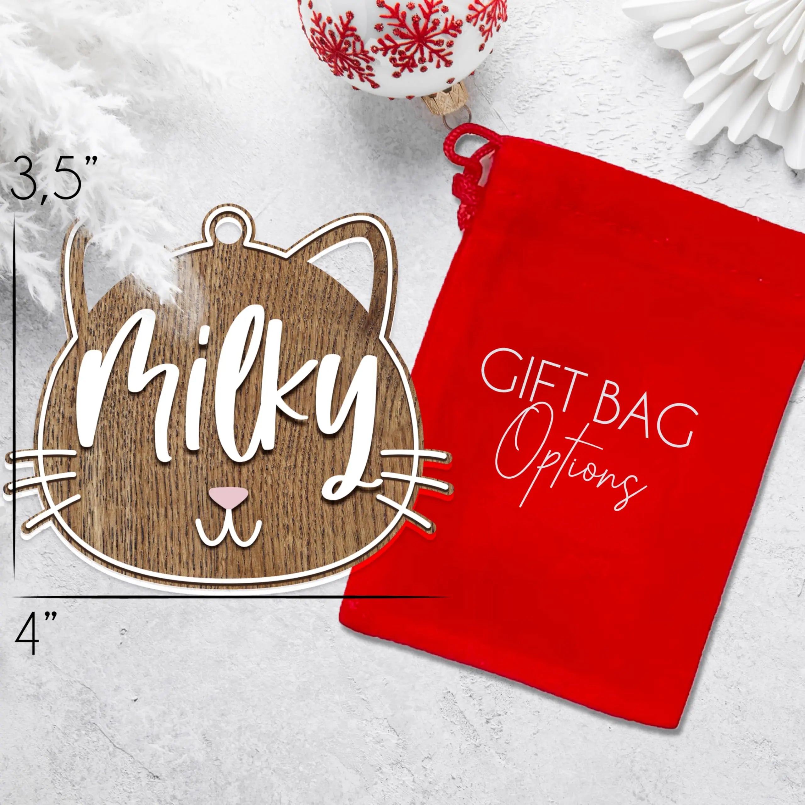 Personalized Cat Memorial Ornament - Custom Acrylic Keepsake UNIQUE CUSTOM GIFTS