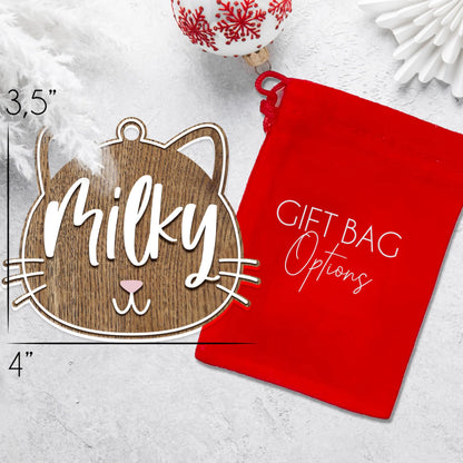 Personalized Cat Memorial Ornament - Custom Acrylic Keepsake UNIQUE CUSTOM GIFTS