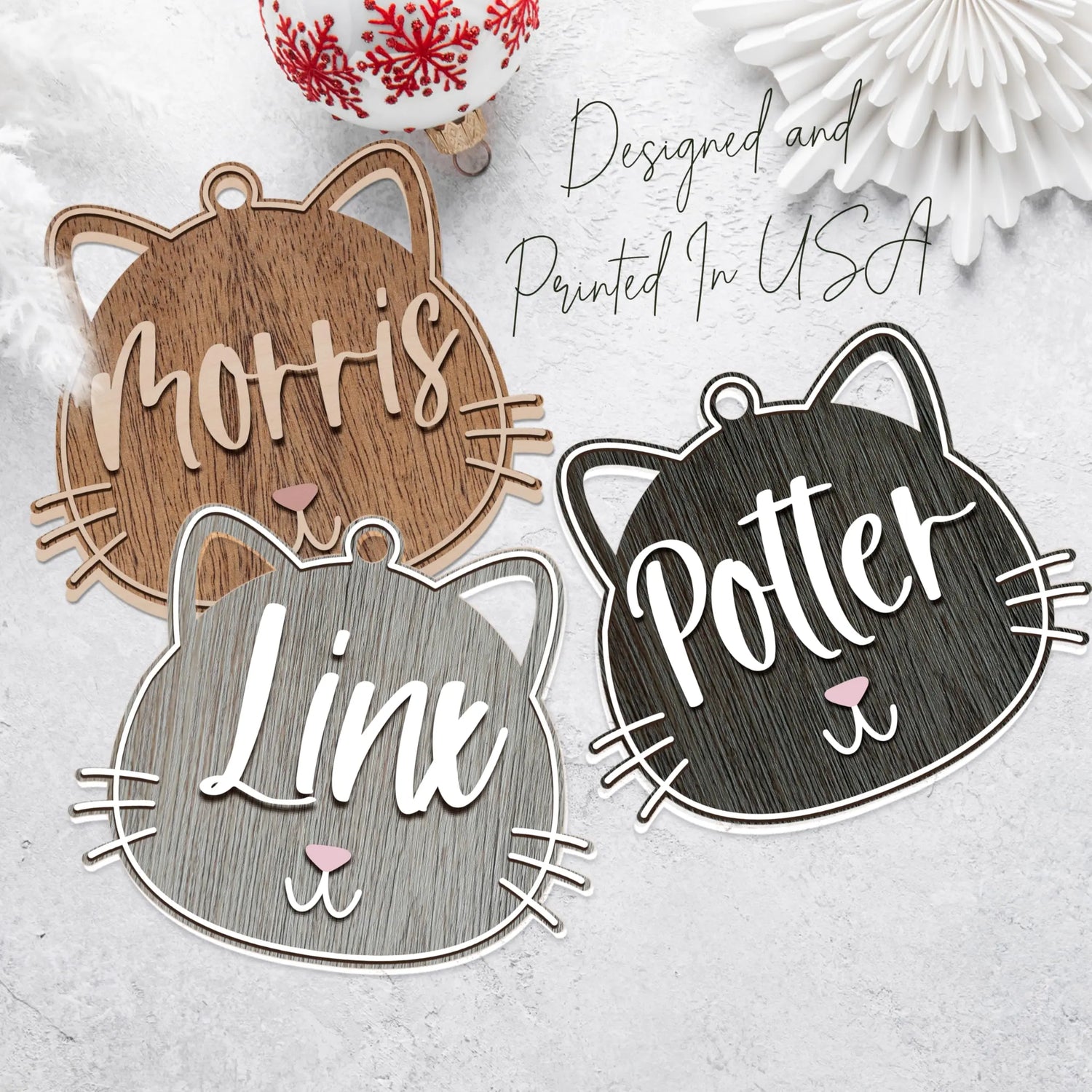 Personalized Cat Memorial Ornament - Custom Acrylic Keepsake UNIQUE CUSTOM GIFTS