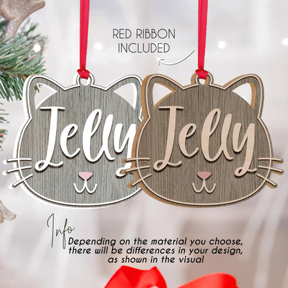 Personalized Cat Memorial Ornament - Custom Acrylic Keepsake UNIQUE CUSTOM GIFTS