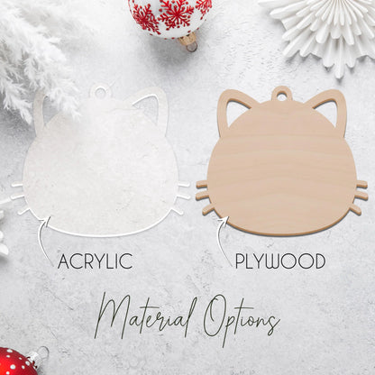 Personalized Cat Memorial Ornament - Custom Acrylic Keepsake UNIQUE CUSTOM GIFTS