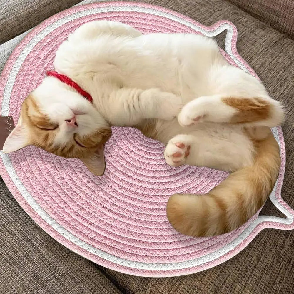 Personalized Cat Scratcher Mat Customized with Name Text Pink AnNengJing