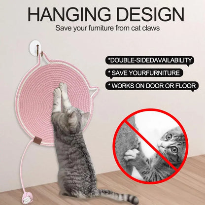 Personalized Cat Scratcher Mat Customized with Name Text Pink AnNengJing