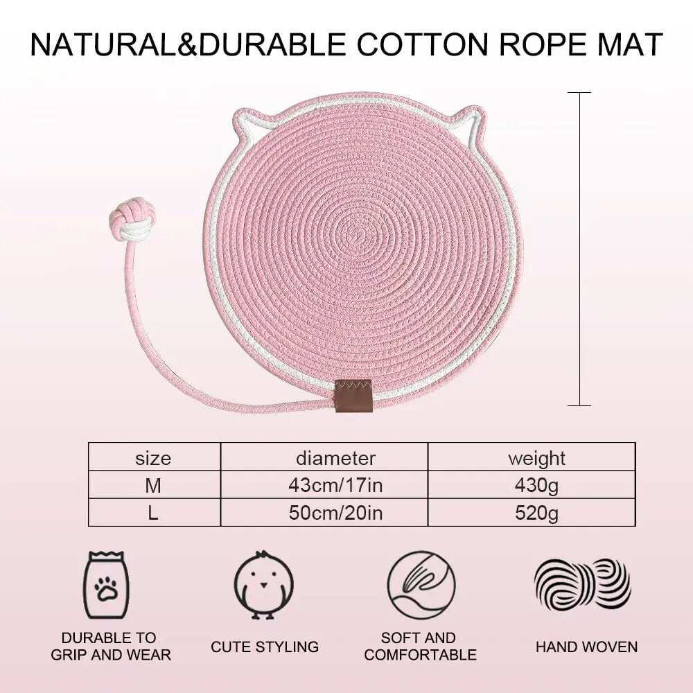 Personalized Cat Scratcher Mat Customized with Name Text Pink AnNengJing
