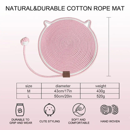 Personalized Cat Scratcher Mat Customized with Name Text Pink AnNengJing